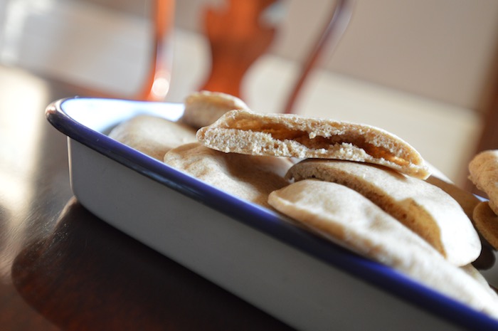 Homemade Whole Grain Pita Bread